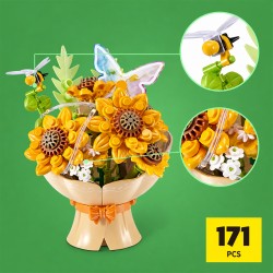 Конструктор в капсуле Max серии Bouquets S1 – Букет подсолнечников (свет) фото-2