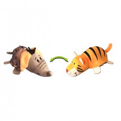 М'Яка Іграшка З Паєтками 2 В 1 - ZooPrяtki - Слон - Тигр (12 Cm) фото-1