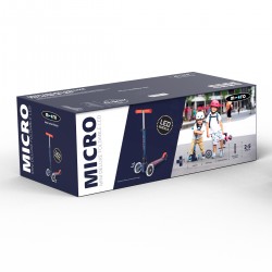 Самокат MICRO складний серії Mini Deluxe Foldable LED – Синій фото-3