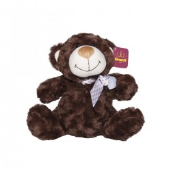 Мягкая Игрушка - Медведь коричневый с бантом (33 См)