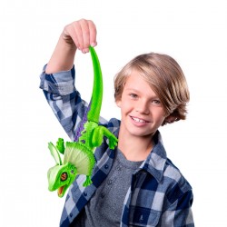 Интерактивная игрушка Robo Alive - Зеленая плащеносная ящерица фото-7