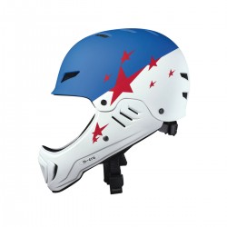 Защитный гоночный шлем MICRO - Бело-голубой (50-54 cm) фото-2