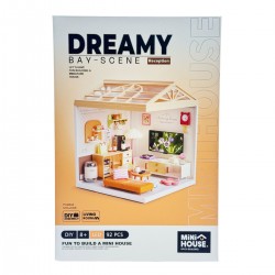 Конструктор-румбокс Mini House серии Интерьер – Гостиная (свет)