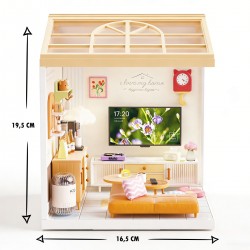 Конструктор-румбокс Mini House серии Интерьер – Гостиная (свет) фото-4