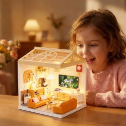 Конструктор-румбокс Mini House серии Интерьер – Гостиная (свет) фото-10