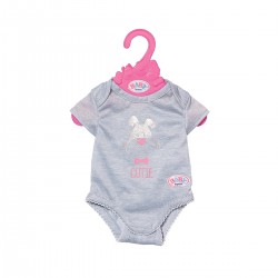 Одяг Для Ляльки Baby Born - Боді (Сіре) фото-4