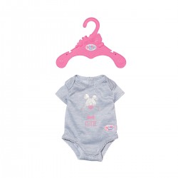 Одяг Для Ляльки Baby Born - Боді (Сіре) фото-1