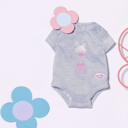 Одяг Для Ляльки Baby Born - Боді (Сіре) фото-3