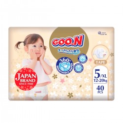 Подгузники Goo.N Premium Soft для детей (XL, 12-20 кг, 40 шт.) фото-2