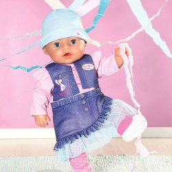 Кукла BABY Born серии Нежные объятия - Волшебная девочка в джинсовом наряде фото-3
