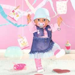 Кукла BABY Born серии Нежные объятия - Волшебная девочка в джинсовом наряде фото-4