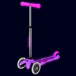 Самокат Micro серии Mini Deluxe Glow LED - Морозный розовый фото-7