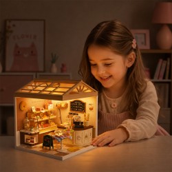 Конструктор-румбокс Mini House серии Интерьер – Пекарня (свет) фото-2