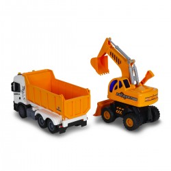 Игровой набор серии 2 in 1 Truck – Самосвал  Scania и экскаватор (свет, звук) фото-11