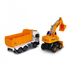 Игровой набор серии 2 in 1 Truck – Самосвал  Scania и экскаватор (свет, звук) фото-13