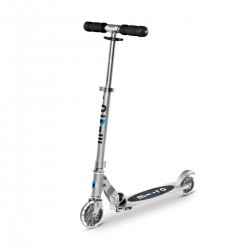 Самокат MICRO серии Sprite LED – Матовый серебристый