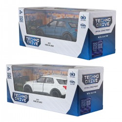 Автомодель - Ford Explorer 2023 (перламутрово-белый, голубой металлик) фото-4