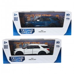 Автомодель - Ford Explorer 2023 (перламутрово-белый, голубой металлик) фото-5