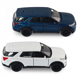 Автомодель - Ford Explorer 2023 (перламутрово-белый, голубой металлик) фото-12