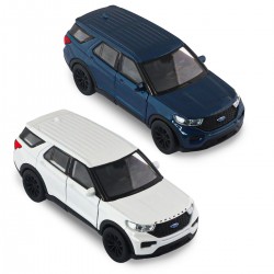 Автомодель - Ford Explorer 2023 (перламутрово-белый, голубой металлик) фото-13