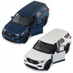 Автомодель - Ford Explorer 2023 (перламутрово-белый, голубой металлик) фото-15
