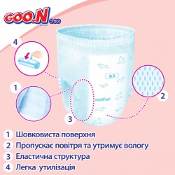 Трусики-подгузники Goo.N Plus для детей (XXL, 13-25кг, 28шт) фото-10