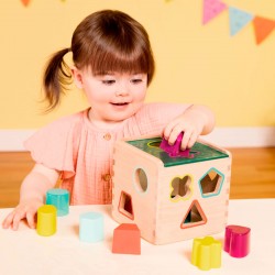 Розвиваюча дерев'яна іграшка-сортер - Чарівний куб фото-5