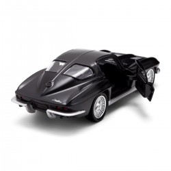 Автомодель - Chevrolet Corvette Split Window 1963 (матовый черный) фото-2