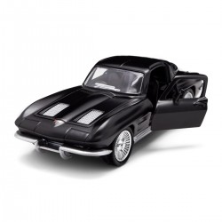 Автомодель - Chevrolet Corvette Split Window 1963 (матовый черный) фото-15
