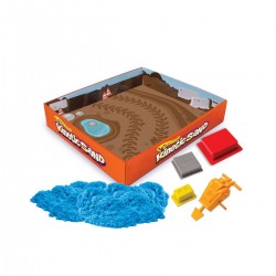 Набор Песка Для Творчества - Kinetic Sand Construction Zone (Голубой) фото-4