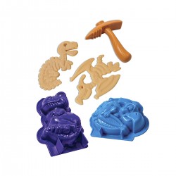 Пісок Для Дитячої Творчості - Kinetic Sand Dino (Блакитний, Коричневий) фото-5