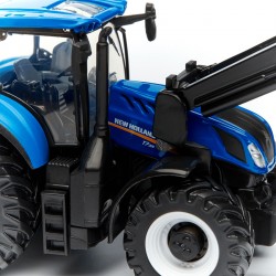 Автомодель серии Farm - Трактор NEW HOLLAND T7.315 с фронтальным погрузчиком (синий, 1:32) фото-3