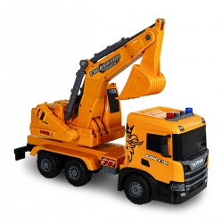 Автомодель серии Super Big Truck – Экскаватор Scania (свет, звук) фото-13