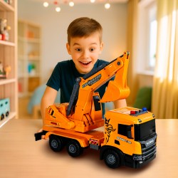 Автомодель серии Super Big Truck – Экскаватор Scania (свет, звук) фото-14