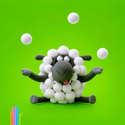 Набор самозатвердевающего пластилина ЛИПАКА – Коровка, пёсик, овца фото-4