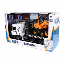 Игровой набор серии Super Big Truck – Автокран Scania с экскаватором (свет, звук) фото-3