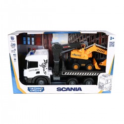 Игровой набор серии Super Big Truck – Автокран Scania с экскаватором (свет, звук) фото-4