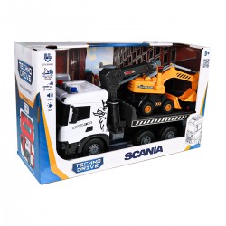 Игровой набор серии Super Big Truck – Автокран Scania с экскаватором (свет, звук) фото-5