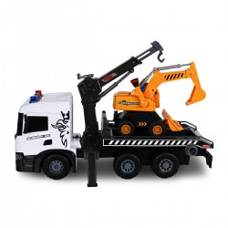 Игровой набор серии Super Big Truck – Автокран Scania с экскаватором (свет, звук) фото-7