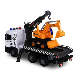 Игровой набор серии Super Big Truck – Автокран Scania с экскаватором (свет, звук) фото-8