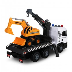 Игровой набор серии Super Big Truck – Автокран Scania с экскаватором (свет, звук) фото-9