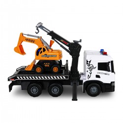Игровой набор серии Super Big Truck – Автокран Scania с экскаватором (свет, звук) фото-10