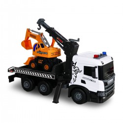 Игровой набор серии Super Big Truck – Автокран Scania с экскаватором (свет, звук) фото-11