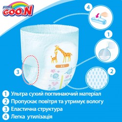 Трусики-Подгузники Goo.N Для Детей (M,  6-12 Кг) коллекция 2018 года фото-12