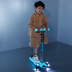 Самокат Micro серії Maxi Deluxe Glow LED – Синій кришталь фото-2