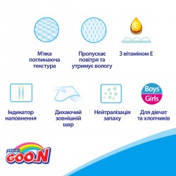 Подгузники Goo.N Для Детей (S, 4-8 Кг) коллекция 2018 года фото-3