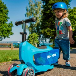 Самокат Micro серии Mini2go Deluxe Plus - Голубой фото-6