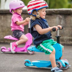 Самокат Micro серии Mini2go Deluxe Plus - Голубой фото-8