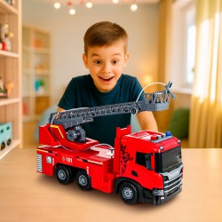 Автомодель серії Super Big Truck – Пожежна машина Scania (світло, звук, функ. води) фото-14