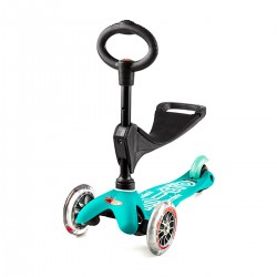 Самокат MICRO серии Mini 3in1 Deluxe – Аква Голубой фото-1
